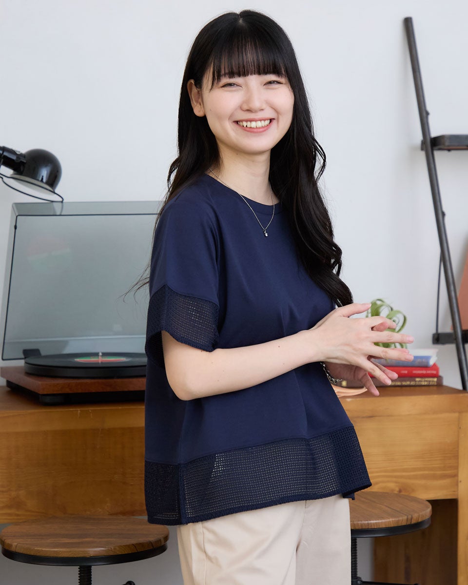 QUEEN SIZE吸水速乾メッシュ切替Tシャツ | ゴールデンベアストア