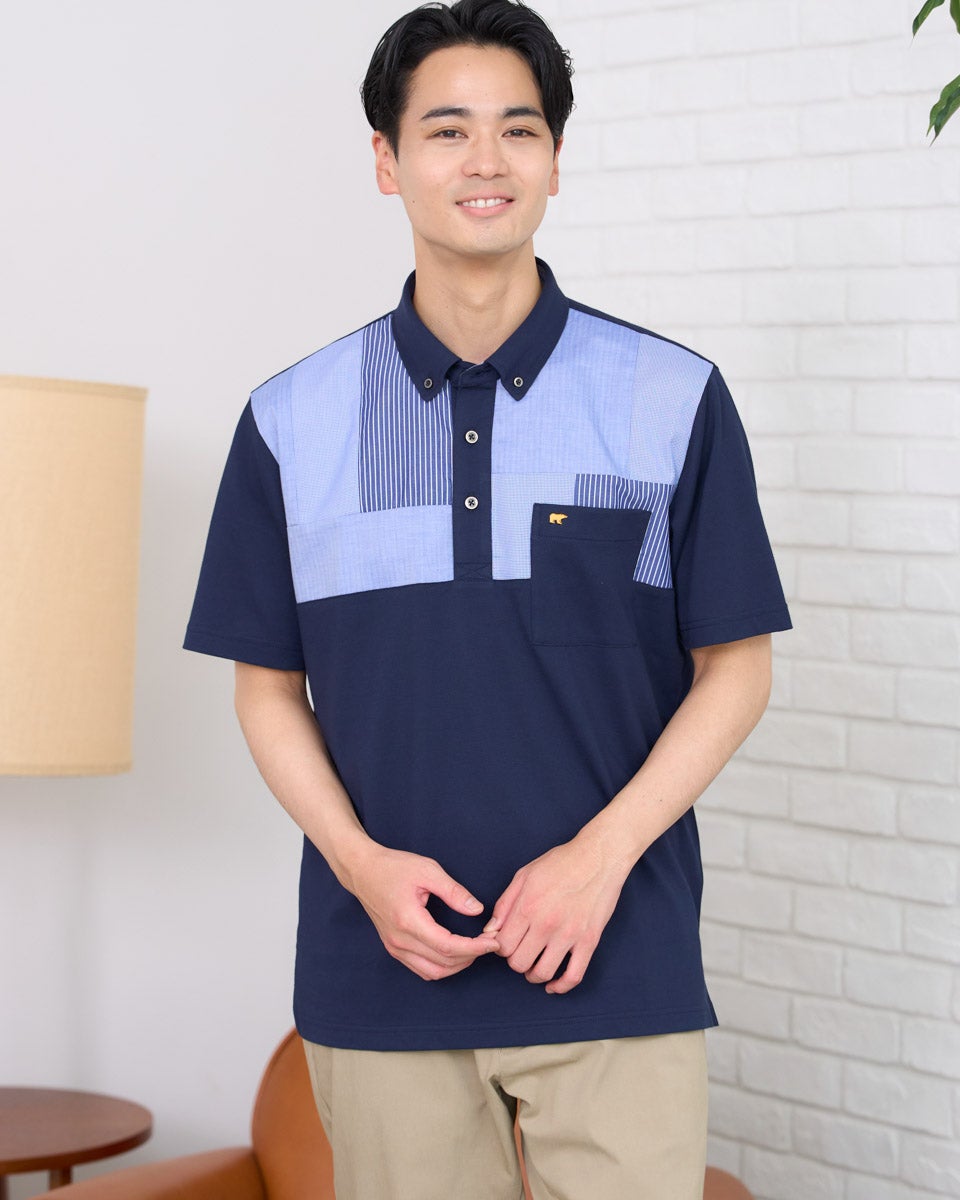 Golden Bear　ゴールデンベア　切替ポロシャツ