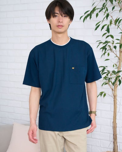  Golden Bear　ゴールデンベア　ジャガードストライプTシャツ