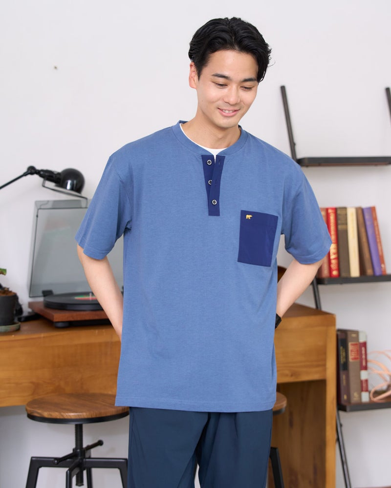 Golden Bear　ゴールデンベア　冷感ヘンリーネックTシャツ