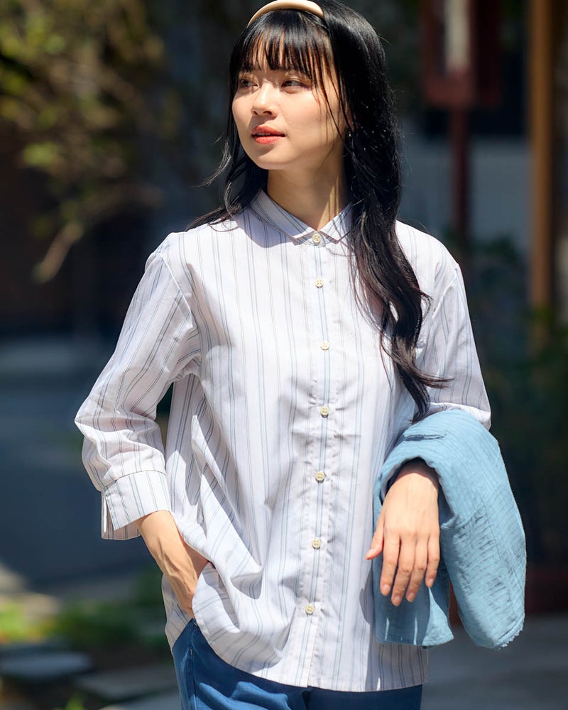 GoldenBear ゴールデンベア 冷感ストライプシャツ