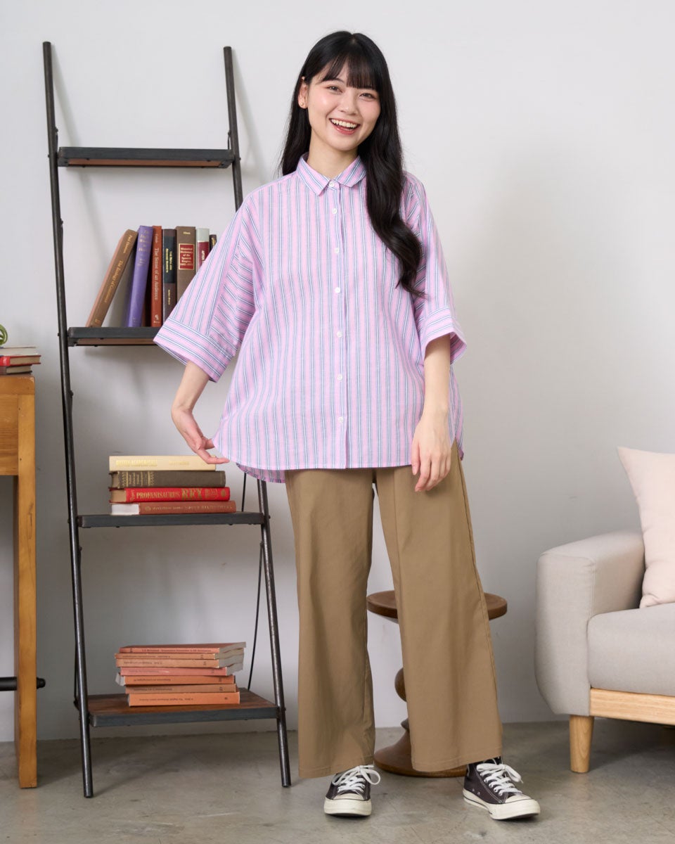 Golden Bear綿麻ストライプシャツ | ゴールデンベアストア