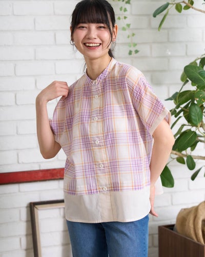 GoldenBear ゴールデンベア チェック切替シャツ