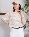 GoldenBear ゴールデンベア ショート丈ボーダーTシャツ
