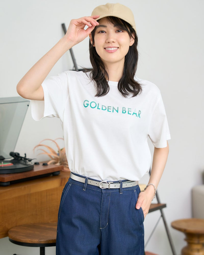 GoldenBear ゴールデンベア 箔プリントTシャツ