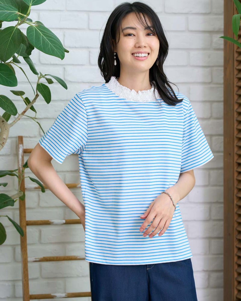GoldenBear ゴールデンベア ハイネックボーダーTシャツ
