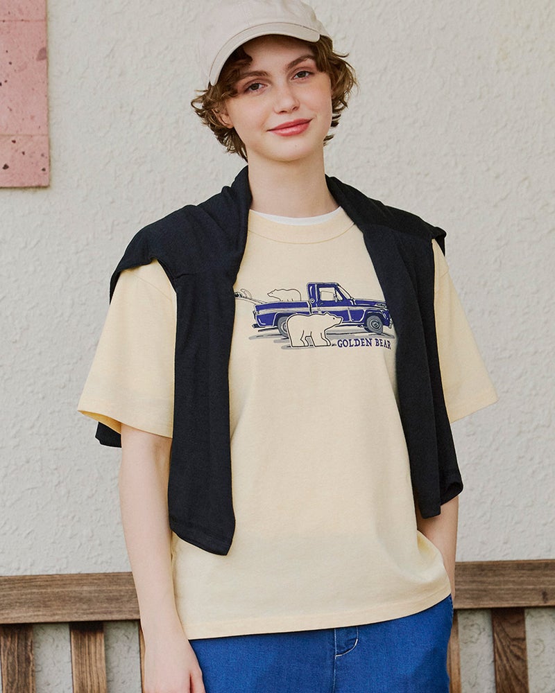 GoldenBear ゴールデンベア GB天竺ベアグラフィックTシャツ