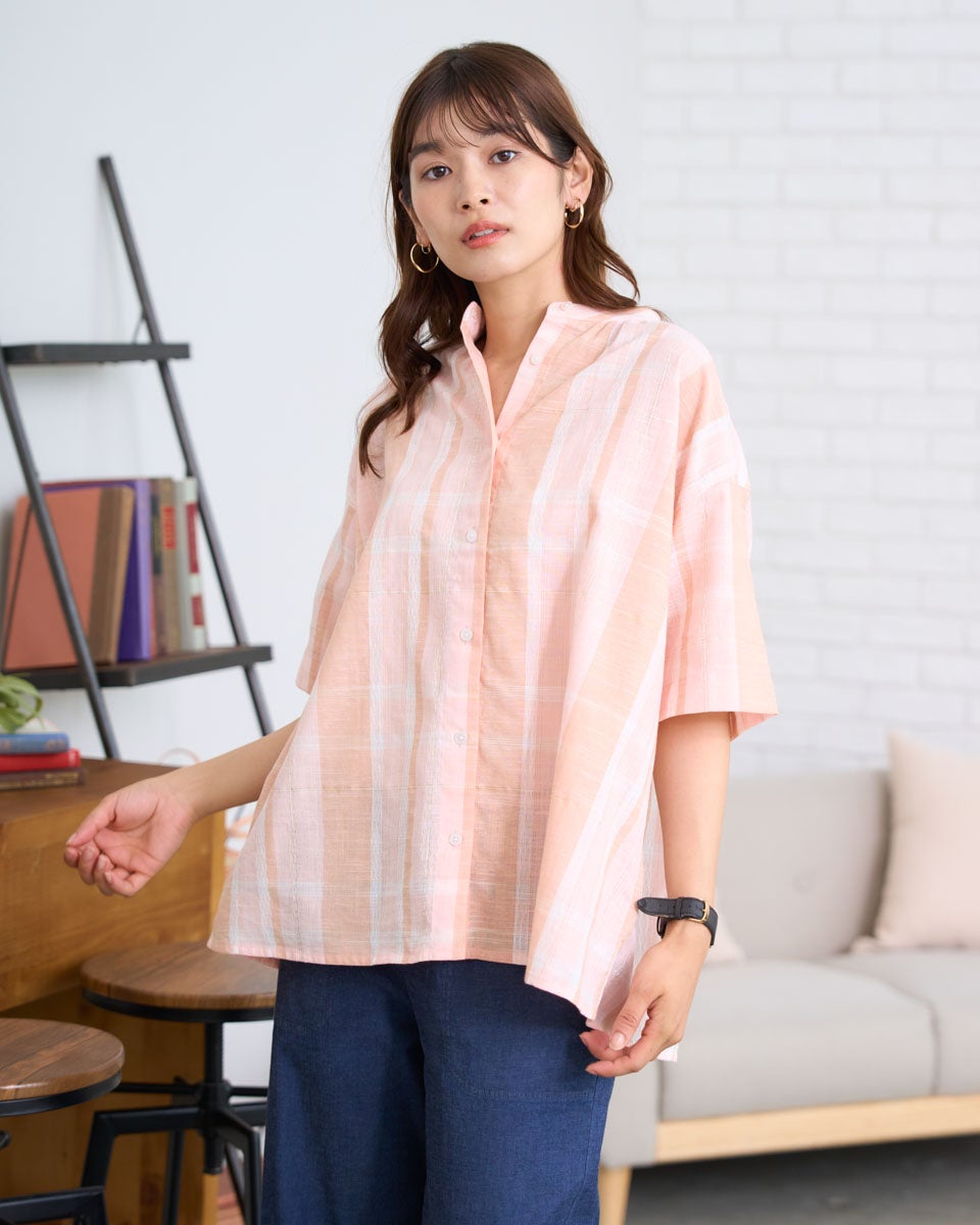 GoldenBear ゴールデンベア ラメチェックシャツ
