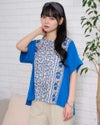 GoldenBear ゴールデンベア オーガニックコットンプリント切替Tシャツ