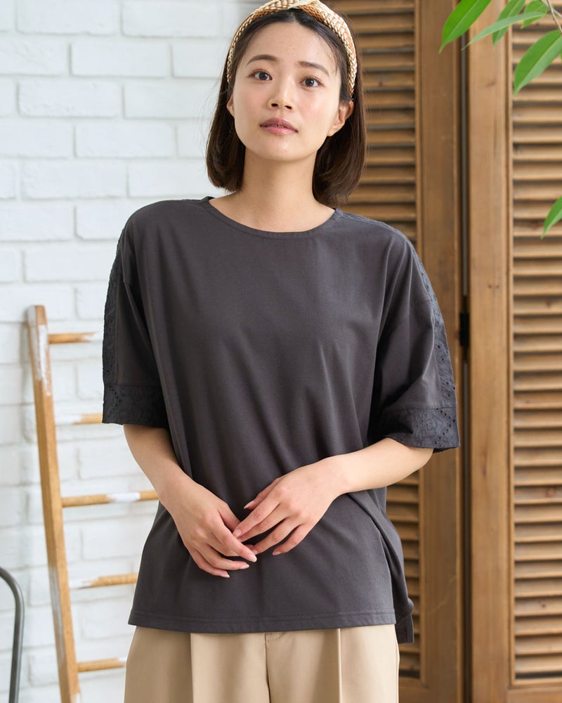 GoldenBear ゴールデンベア 袖レースカットソー