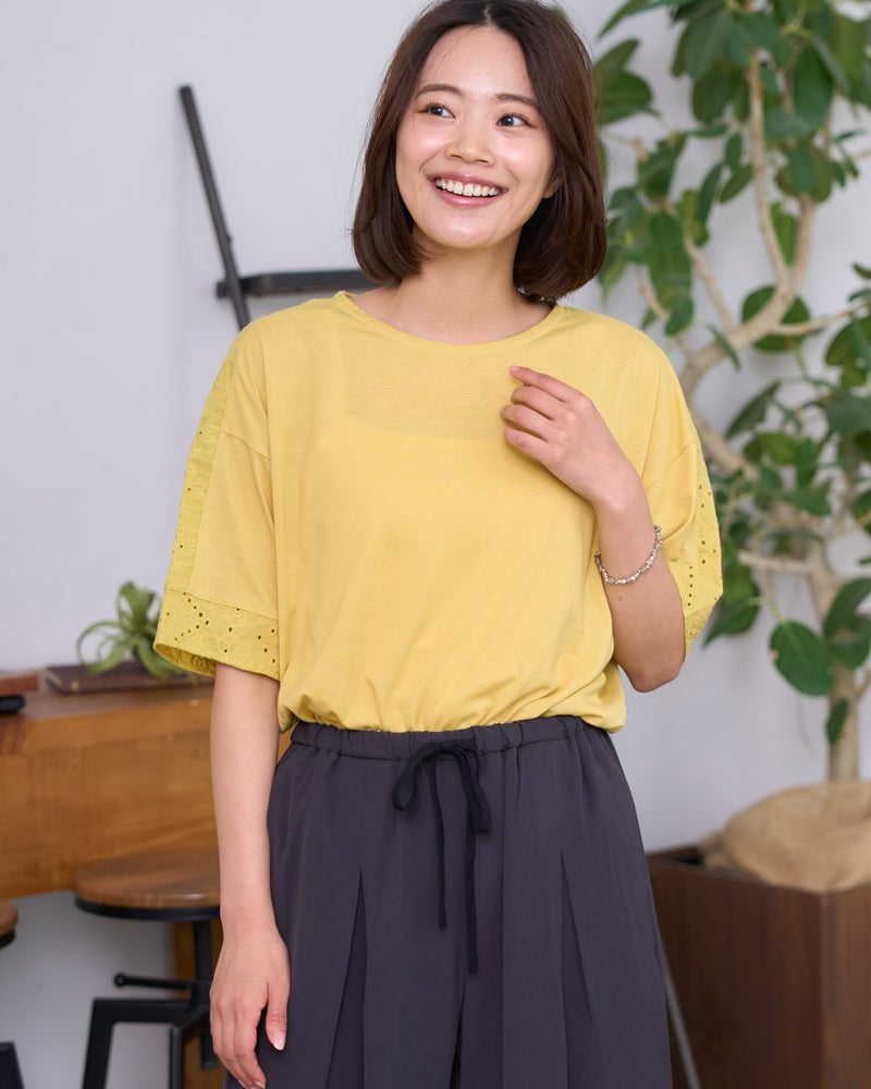 GoldenBear ゴールデンベア 袖レースカットソー