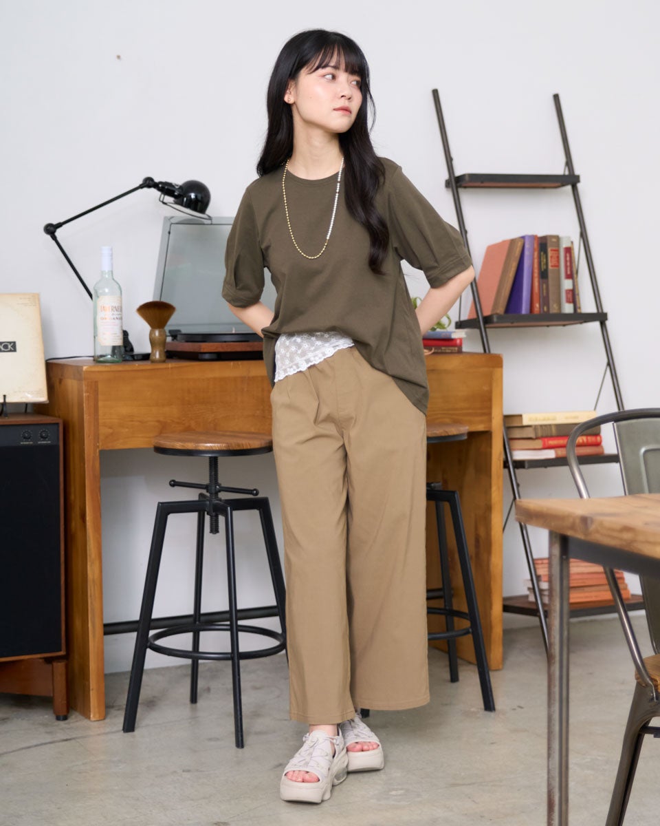 Golden Bearストレッチリブ付ガウチョパンツ | ゴールデンベアストア