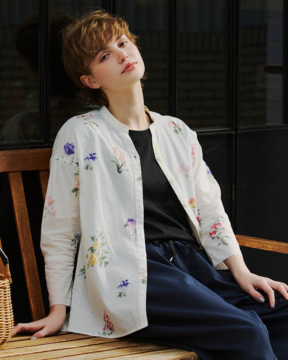 GoldenBear ゴールデンベア オーガニックコットン花柄シャツ