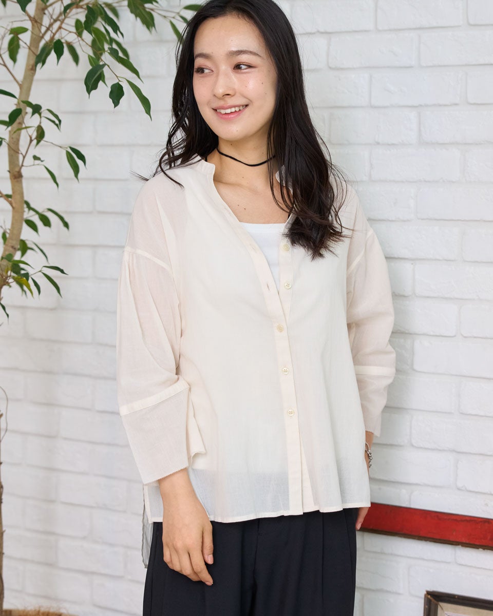 White Labelオーガニックコットン花柄シャツ | ゴールデンベアストア