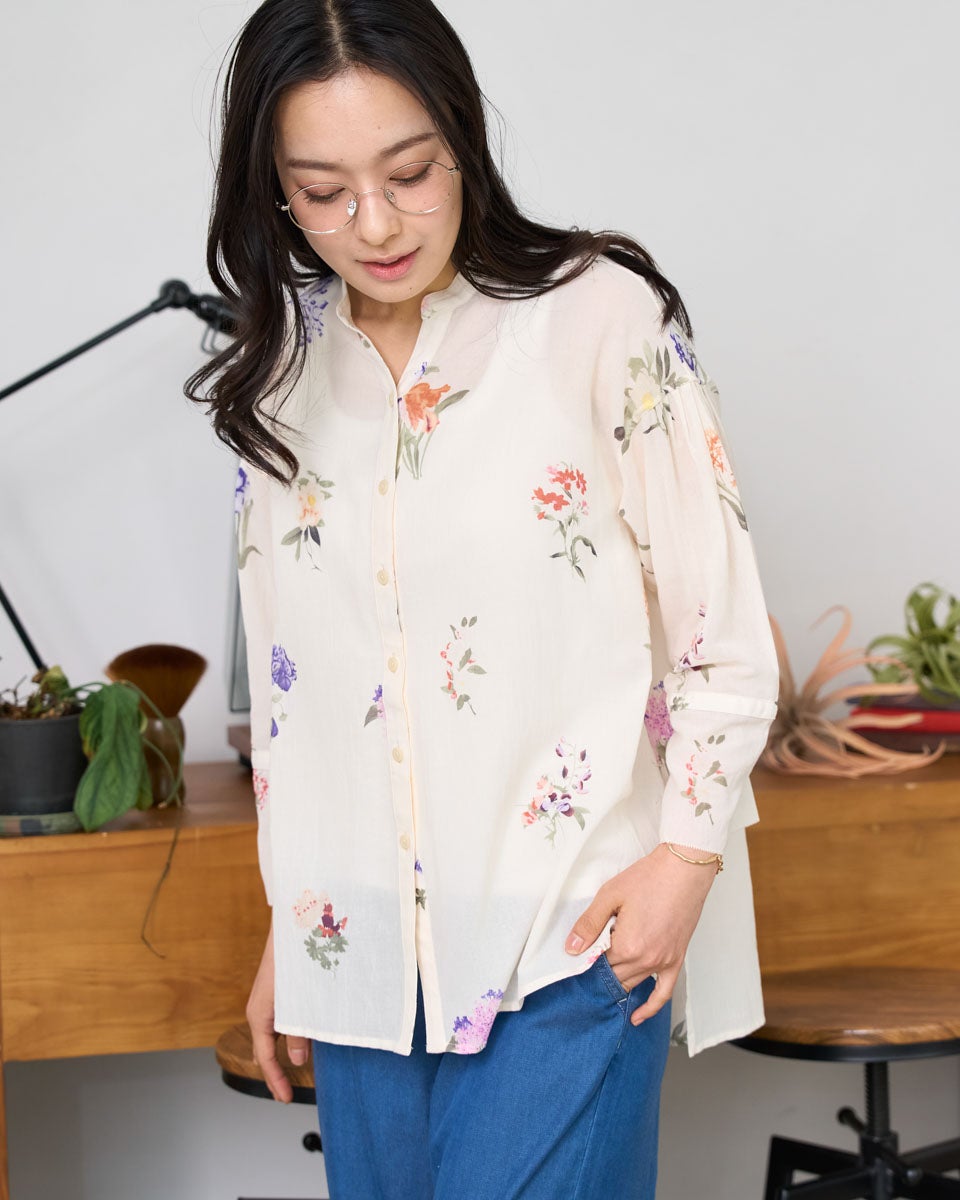 GoldenBear ゴールデンベア オーガニックコットン花柄シャツ