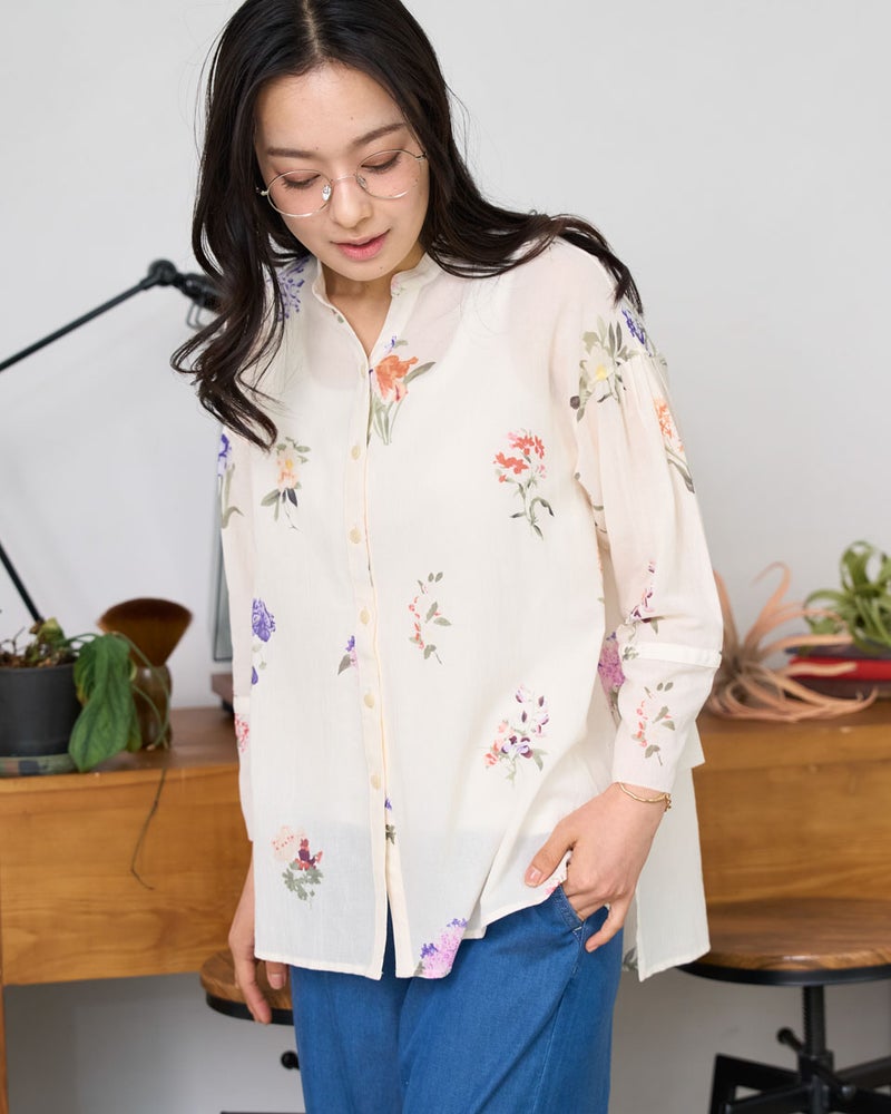 GoldenBear ゴールデンベア オーガニックコットン花柄シャツ