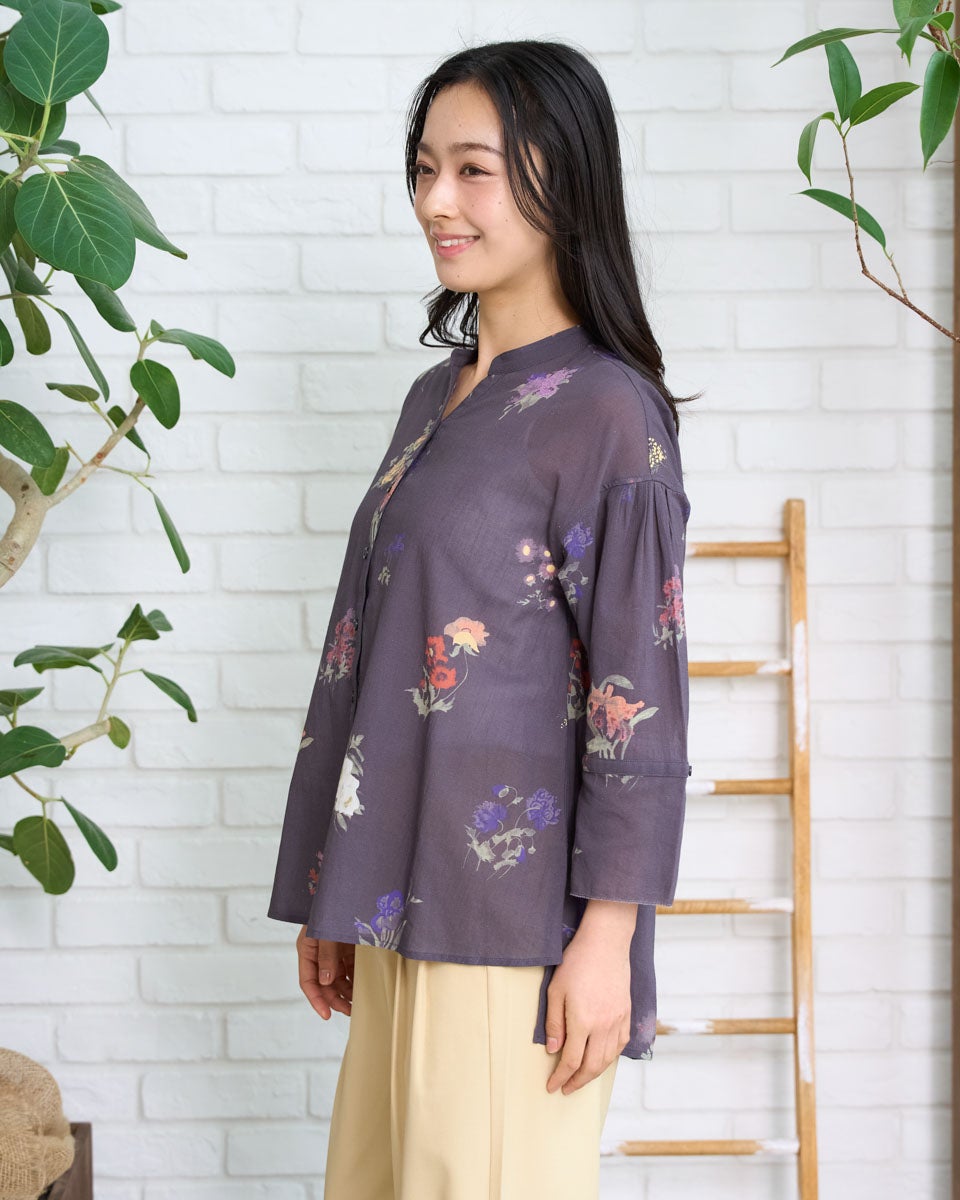 White Labelオーガニックコットン花柄シャツ | ゴールデンベアストア