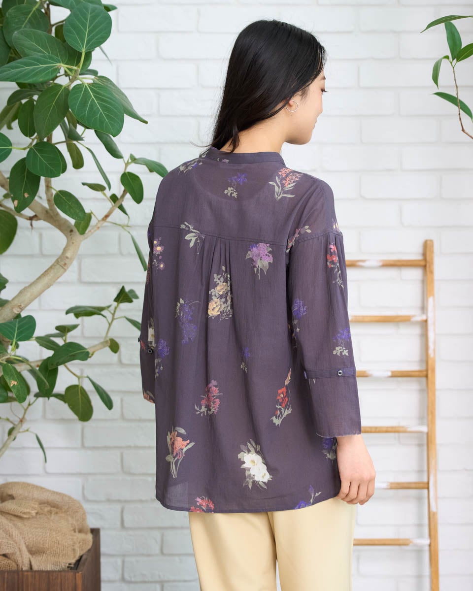 White Labelオーガニックコットン花柄シャツ | ゴールデンベアストア