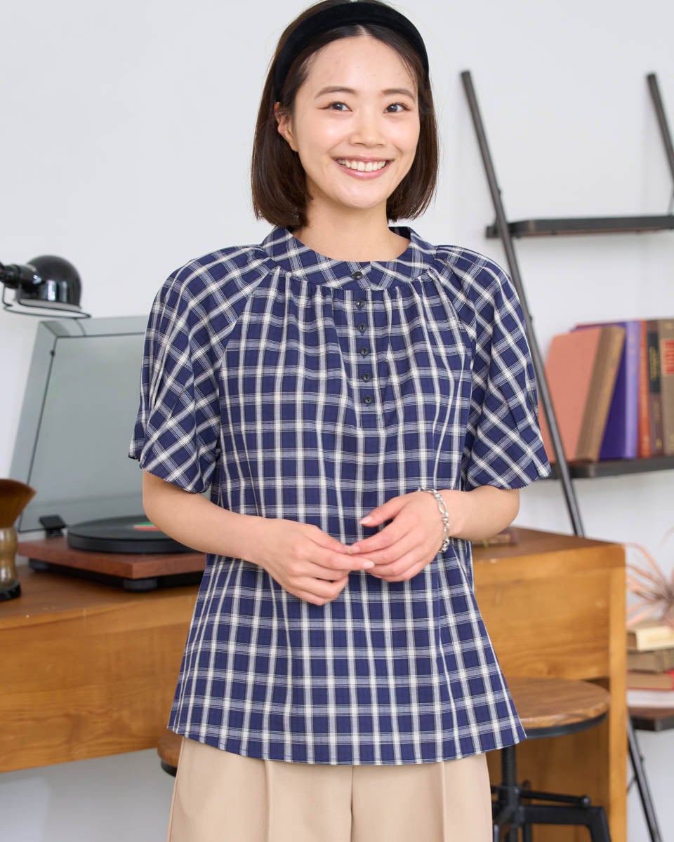 GoldenBear ゴールデンベア オーガニックコットンハイネックブラウス