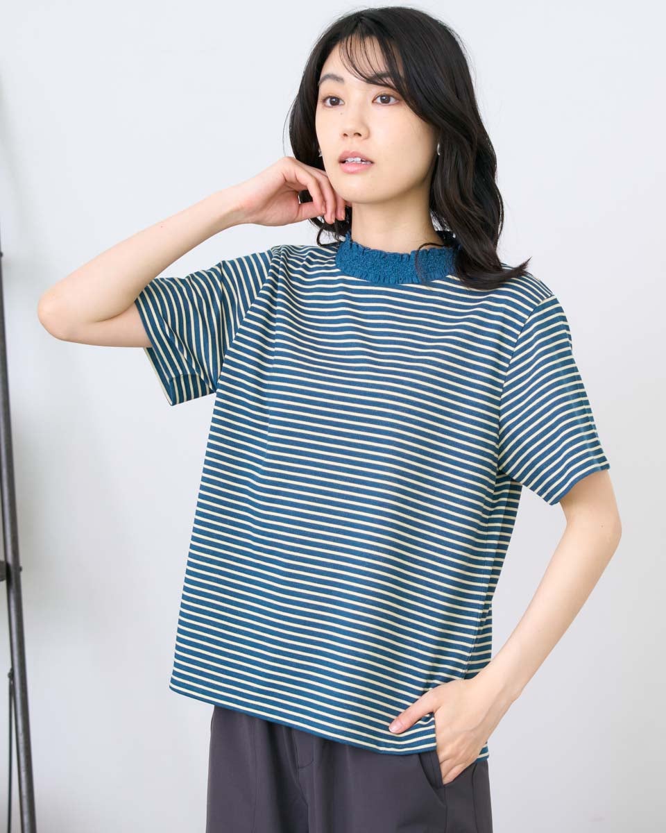 GoldenBear ゴールデンベア ハイネックボーダーTシャツ