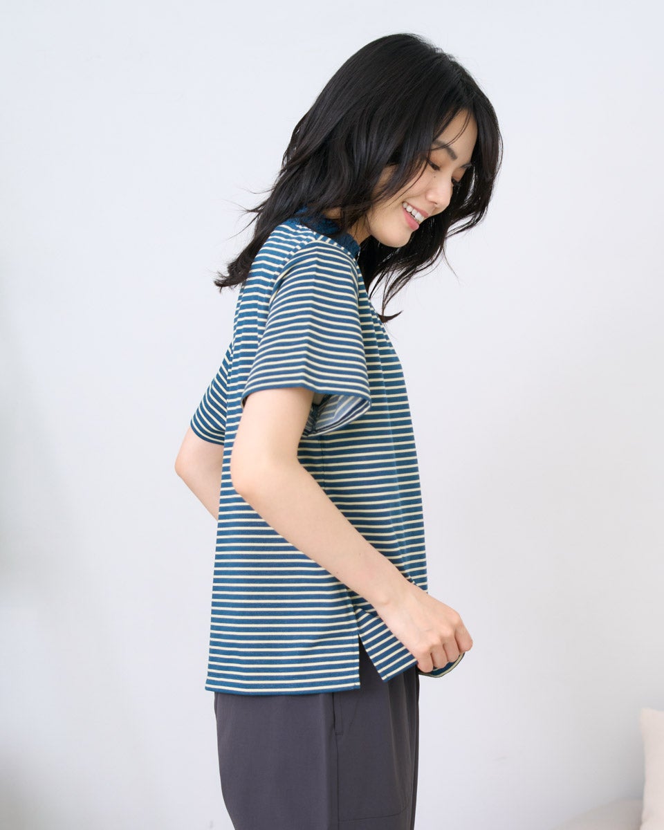 QUEEN SIZEハイネックボーダーTシャツ | ゴールデンベアストア