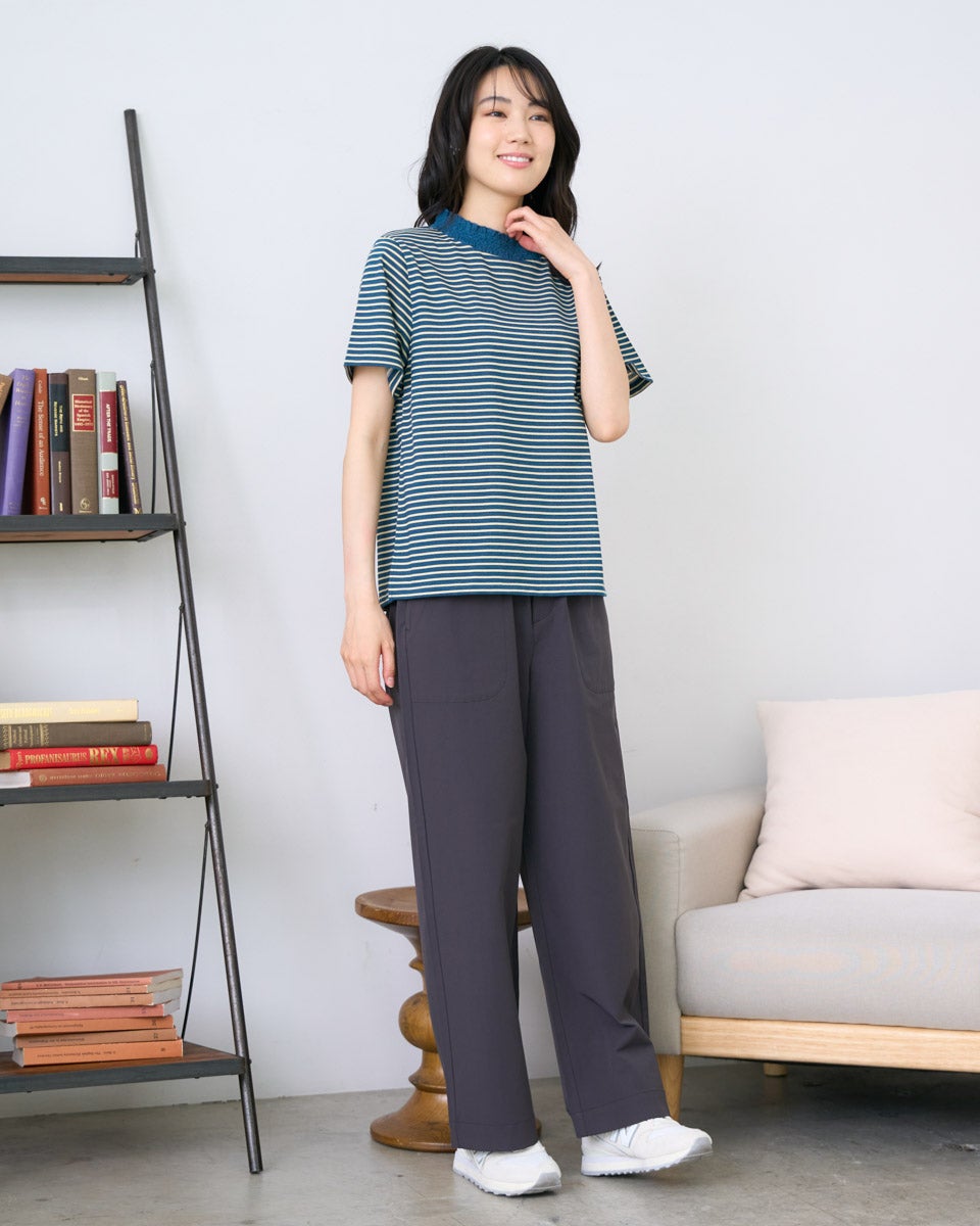 QUEEN SIZEハイネックボーダーTシャツ | ゴールデンベアストア