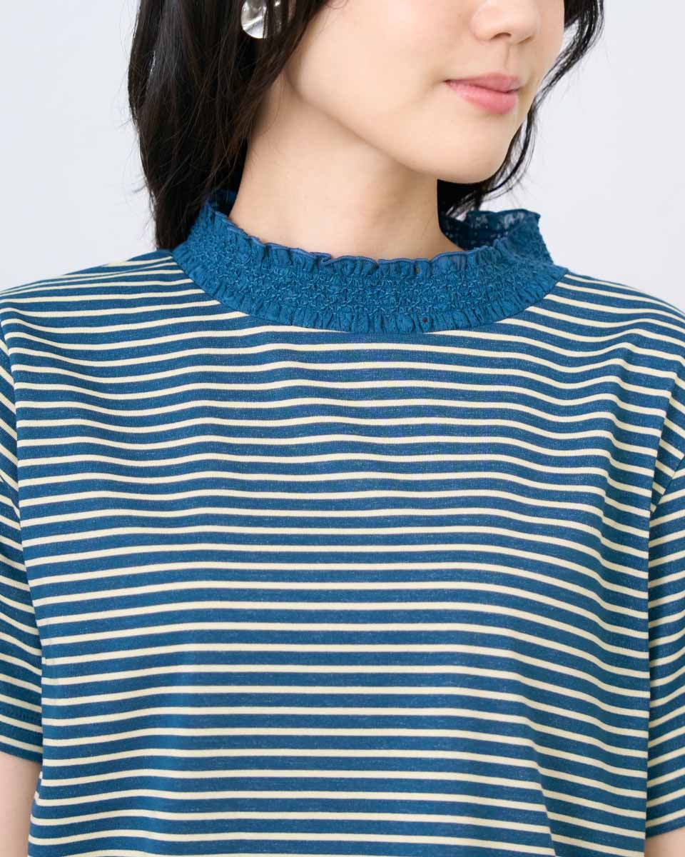QUEEN SIZEハイネックボーダーTシャツ | ゴールデンベアストア