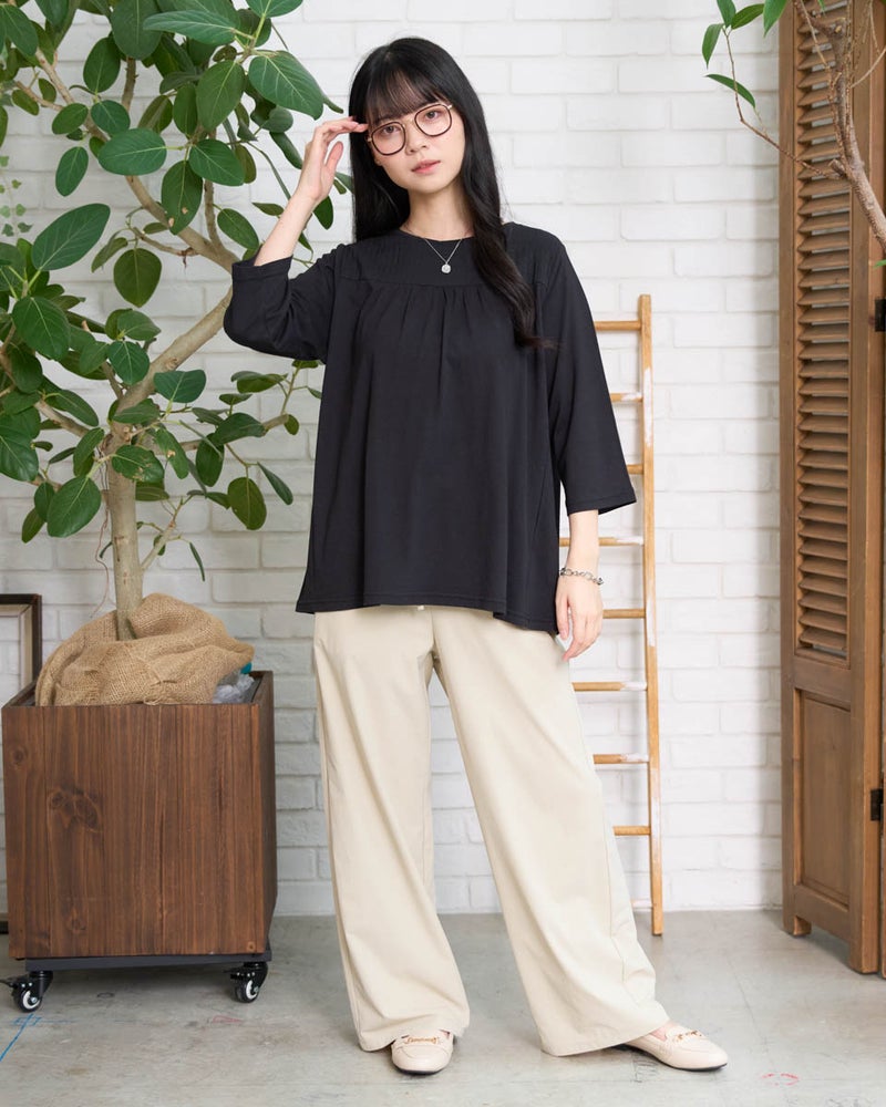 GoldenBear ゴールデンベア リブ付セミワイドパンツ