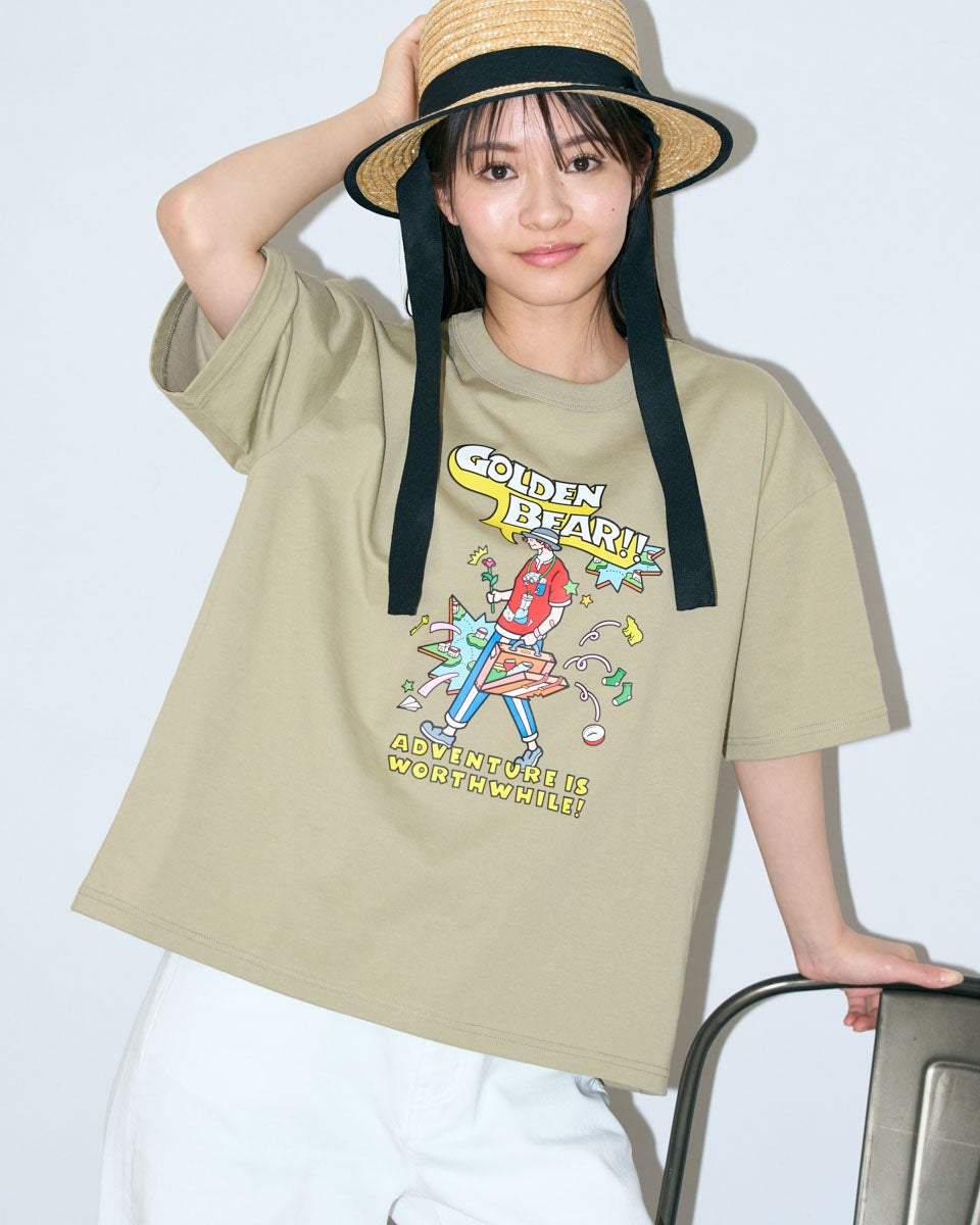 Golden BearプリントTシャツ/YUTAKA NOJIMAコラボレーション
