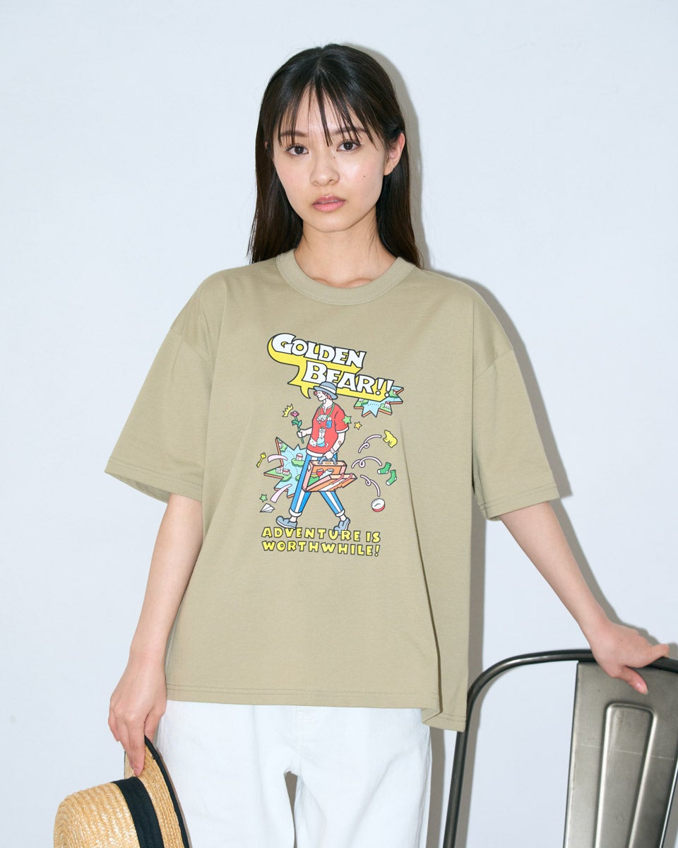 Golden BearプリントTシャツ/YUTAKA NOJIMAコラボレーション