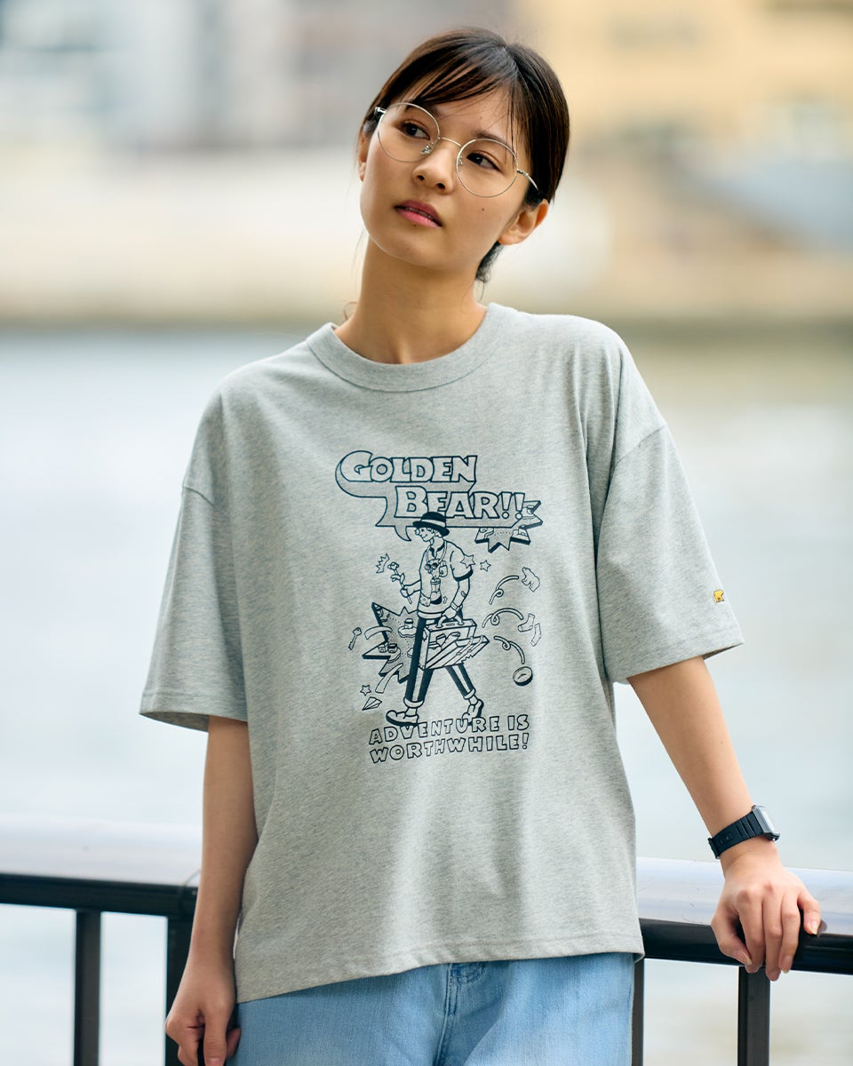 Golden BearプリントTシャツ/YUTAKA NOJIMAコラボレーション