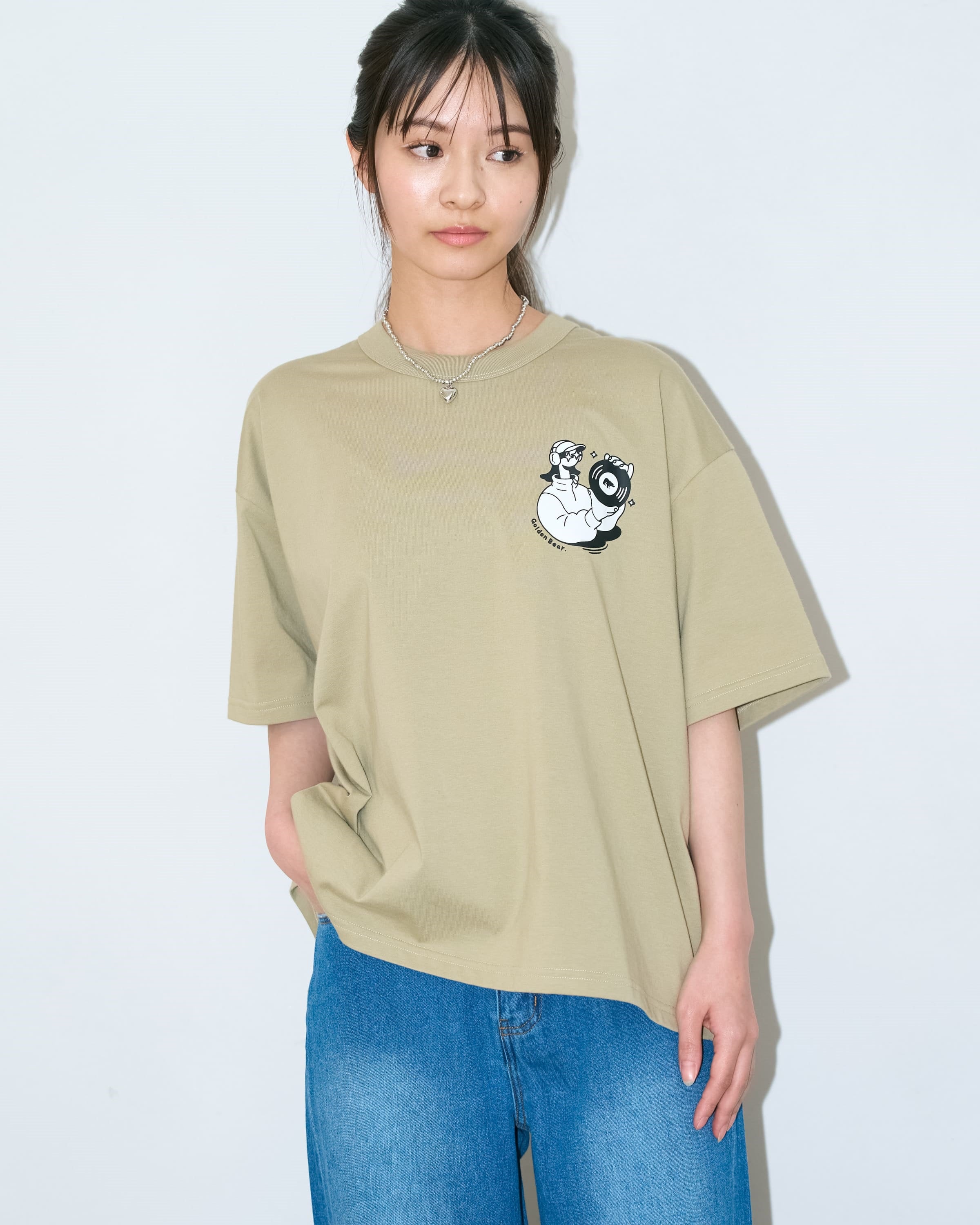 Golden BearプリントTシャツ/サトウリョウタロウ コラボレーション