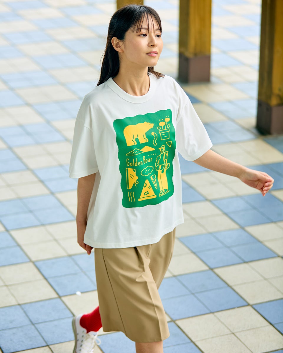 GoldenBear ゴールデンベア プリントTシャツ/サトウリョウタロウ コラボレーション