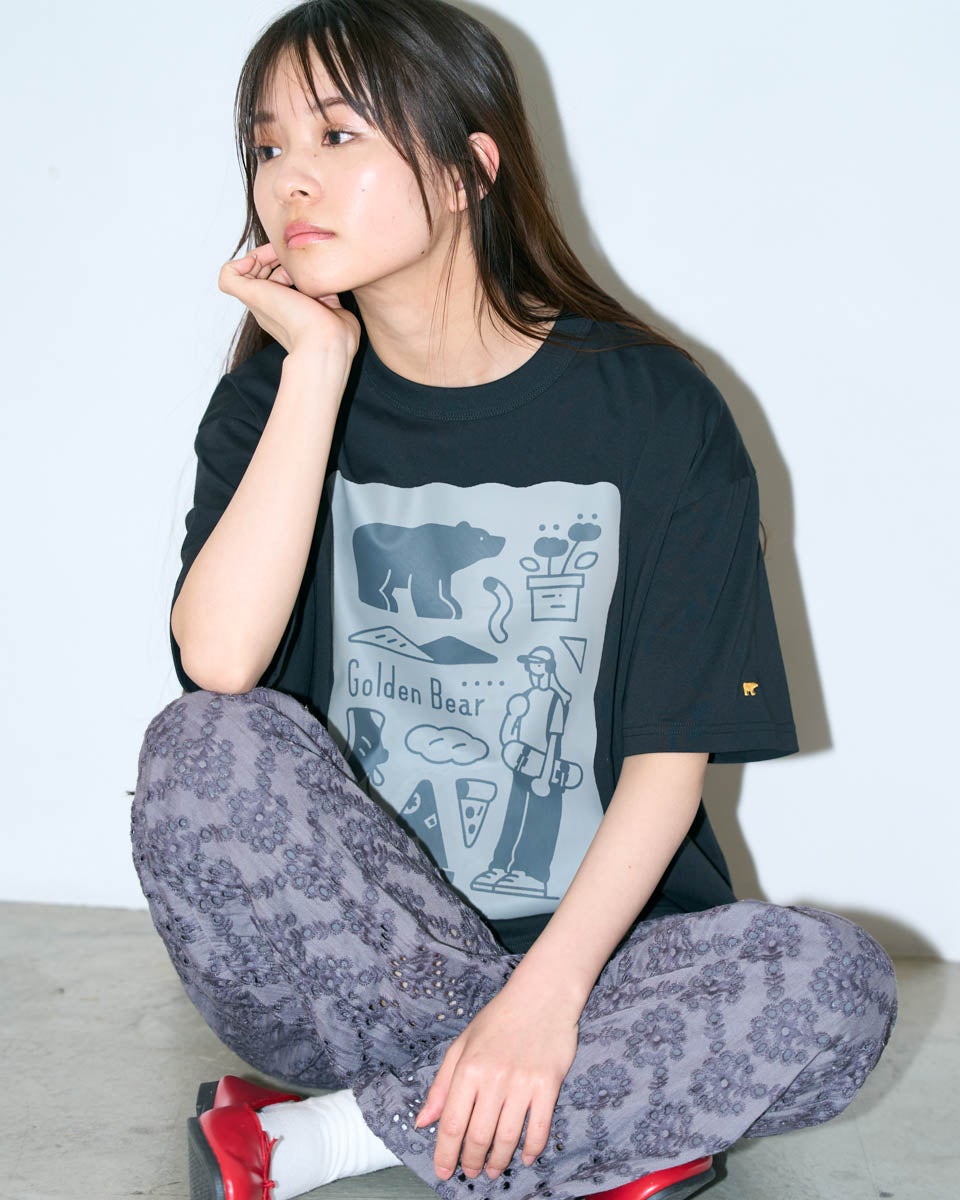 GoldenBear ゴールデンベア プリントTシャツ/サトウリョウタロウ コラボレーション
