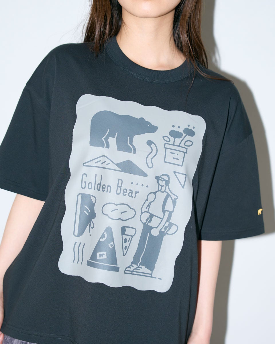 GoldenBear ゴールデンベア プリントTシャツ/サトウリョウタロウ コラボレーション