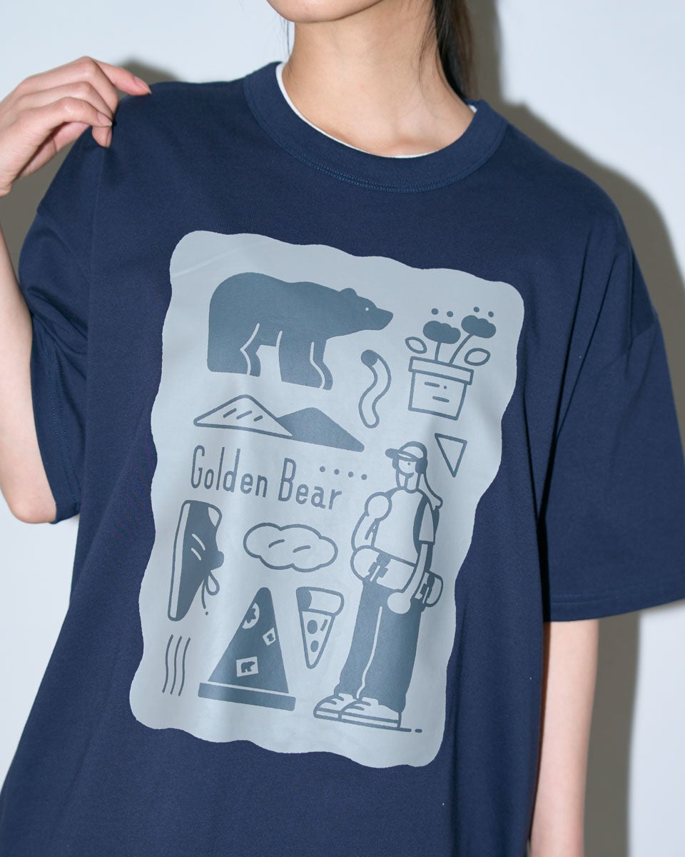 GoldenBear ゴールデンベア プリントTシャツ/サトウリョウタロウ コラボレーション