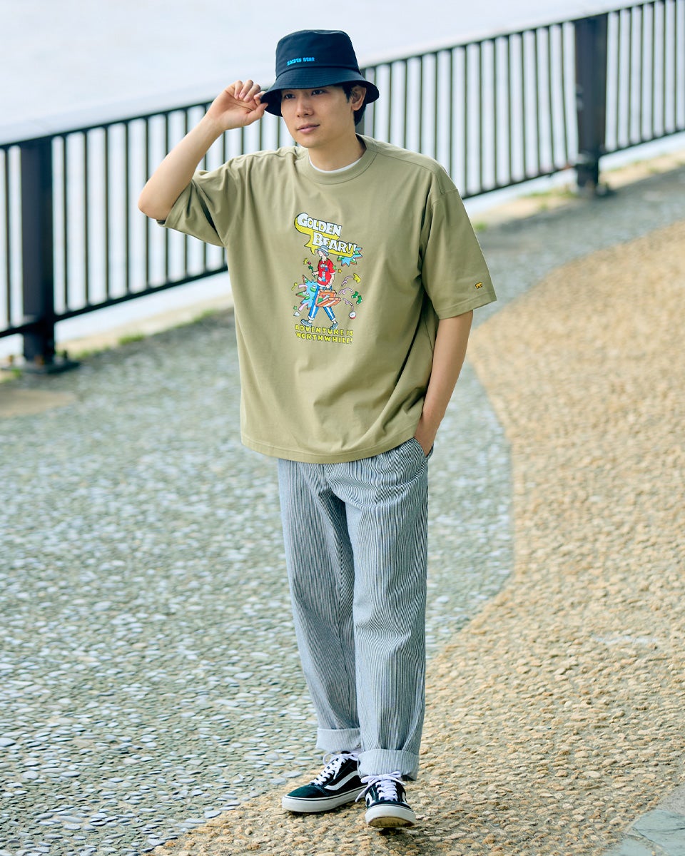 Golden BearプリントTシャツ/YUTAKA NOJIMAコラボレーション