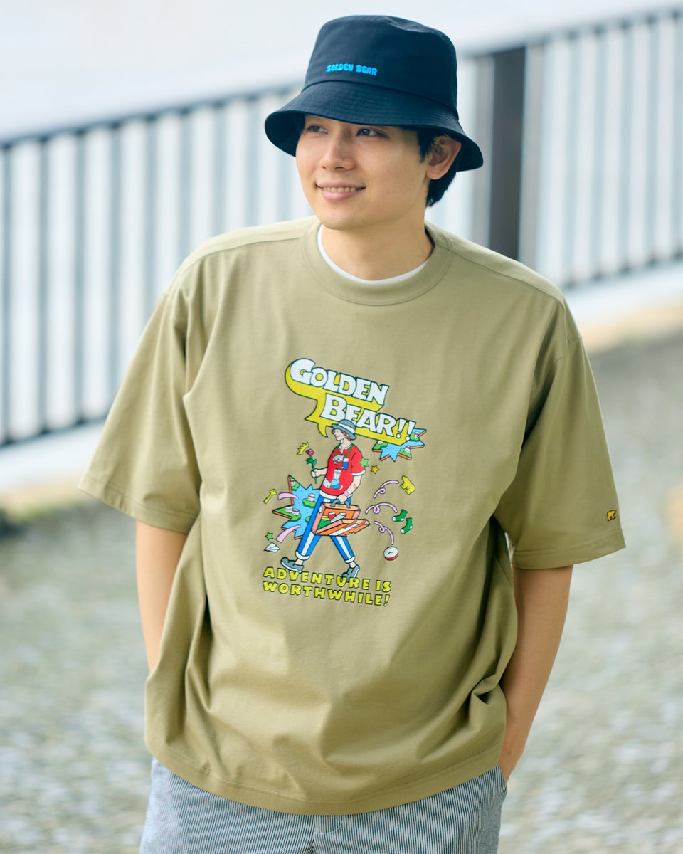 Golden BearプリントTシャツ/YUTAKA NOJIMAコラボレーション