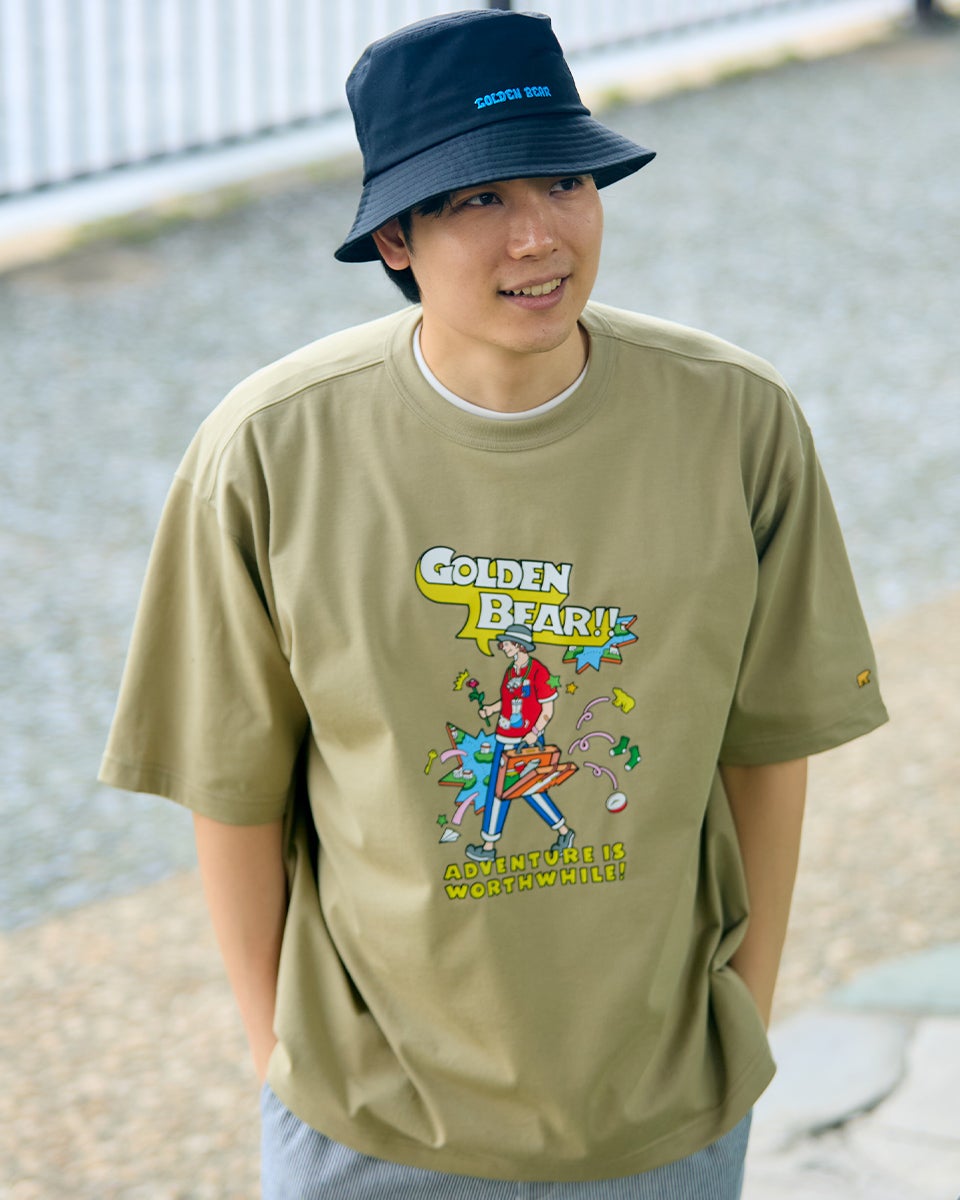 Golden BearプリントTシャツ/YUTAKA NOJIMAコラボレーション