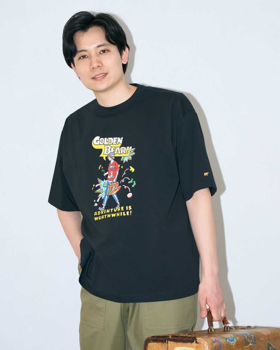 Golden BearプリントTシャツ/YUTAKA NOJIMAコラボレーション