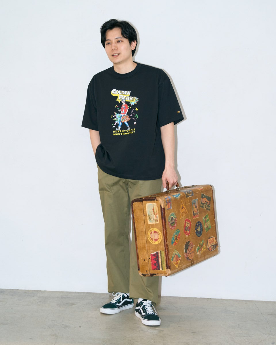 Golden BearプリントTシャツ/YUTAKA NOJIMAコラボレーション