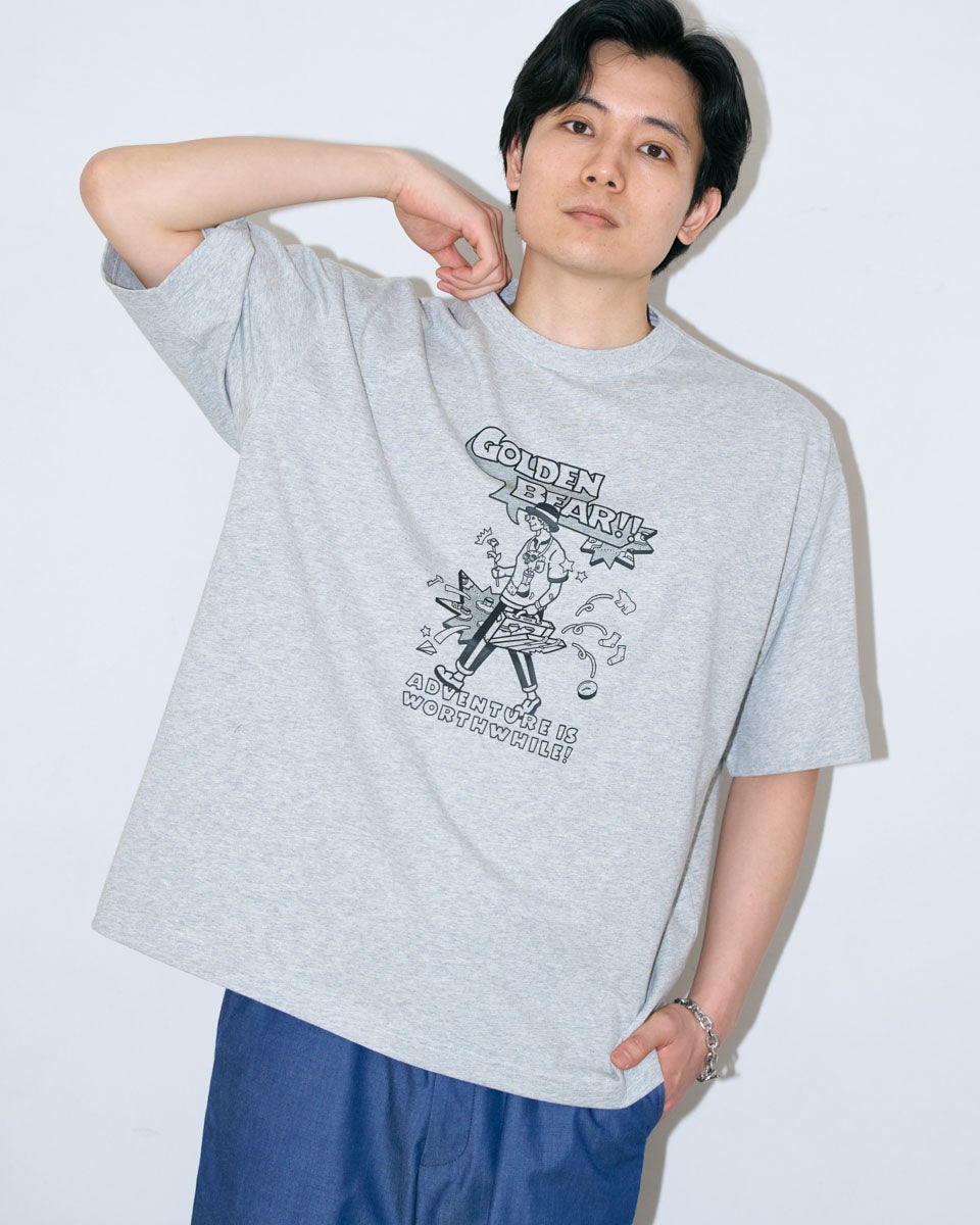 Golden BearプリントTシャツ/YUTAKA NOJIMAコラボレーション