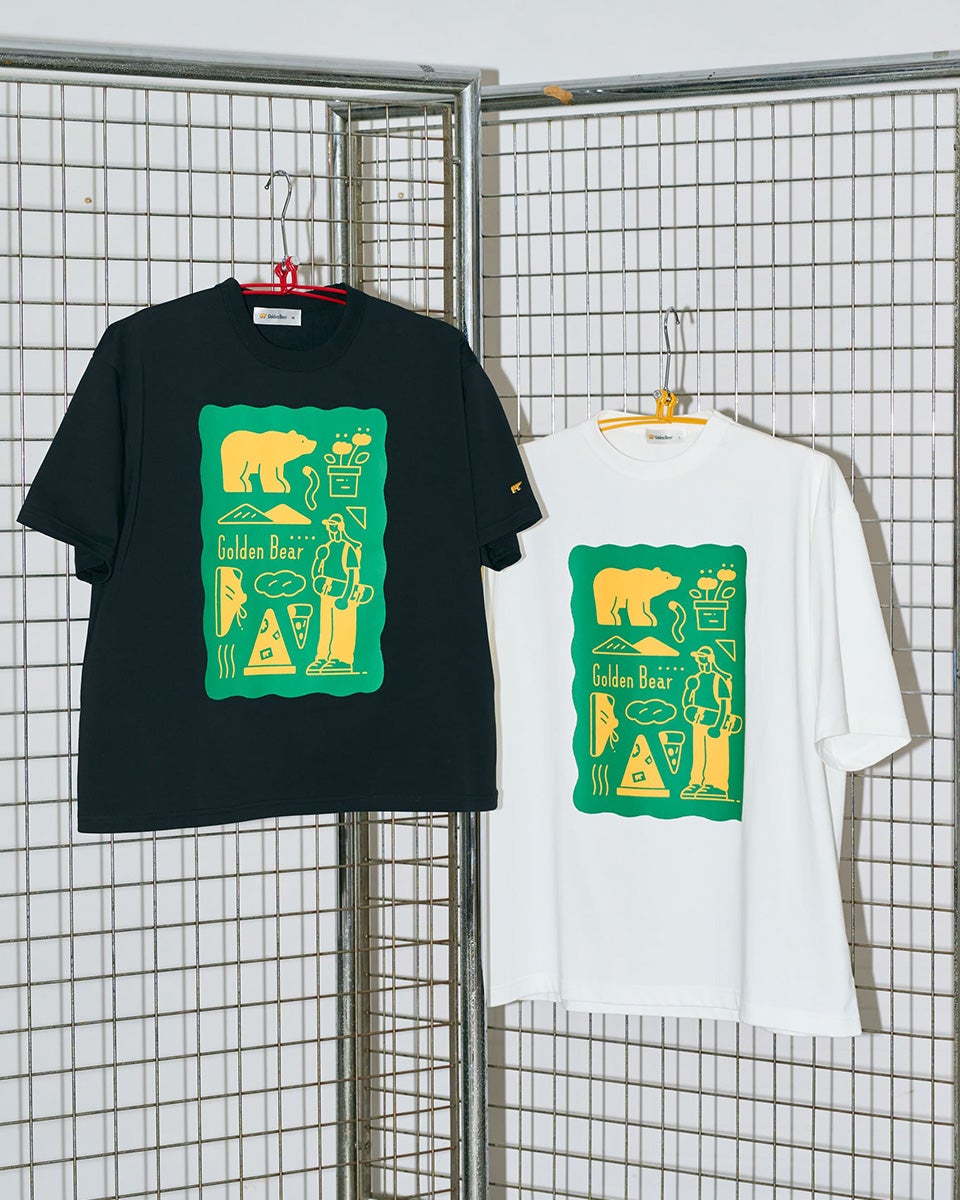 Golden BearプリントTシャツ/サトウリョウタロウ コラボレーション