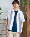 Golden Bear　ゴールデンベア　King Sizeストライプ開襟シャツ