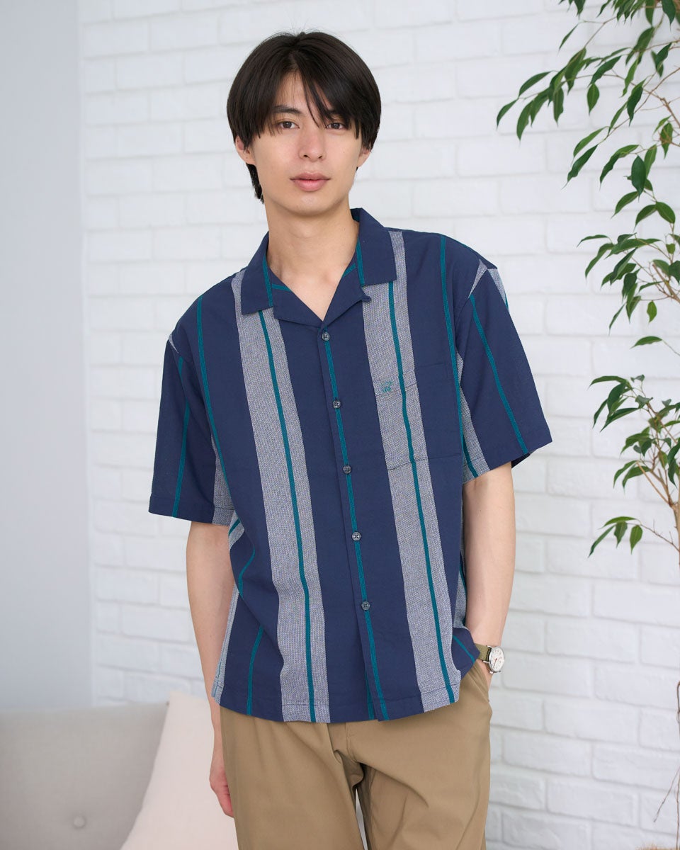 King Sizeストライプ開襟シャツ | ゴールデンベアストア