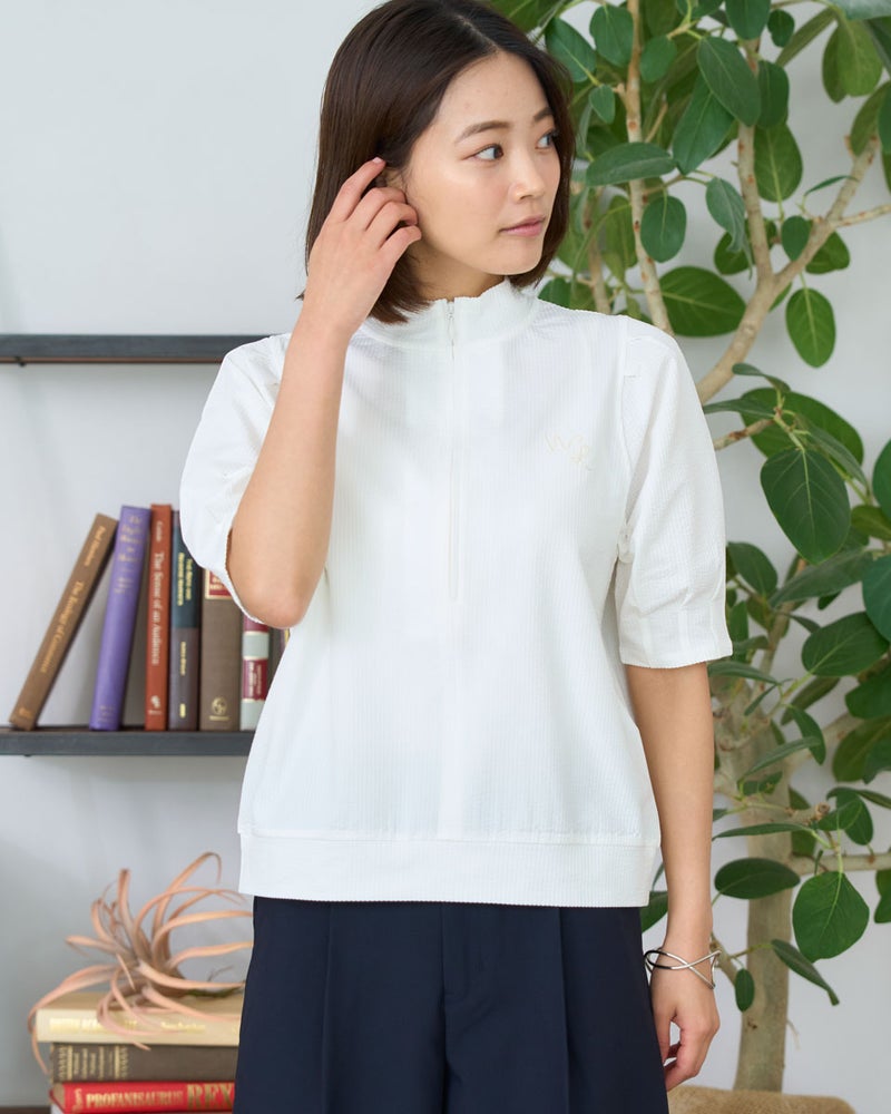 GoldenBear ゴールデンベア ハイネックZIPアップカットソー