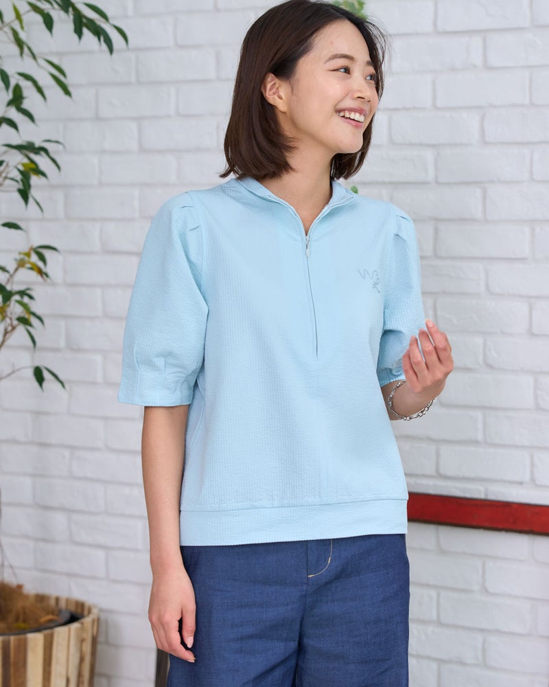 GoldenBear ゴールデンベア ハイネックZIPアップカットソー