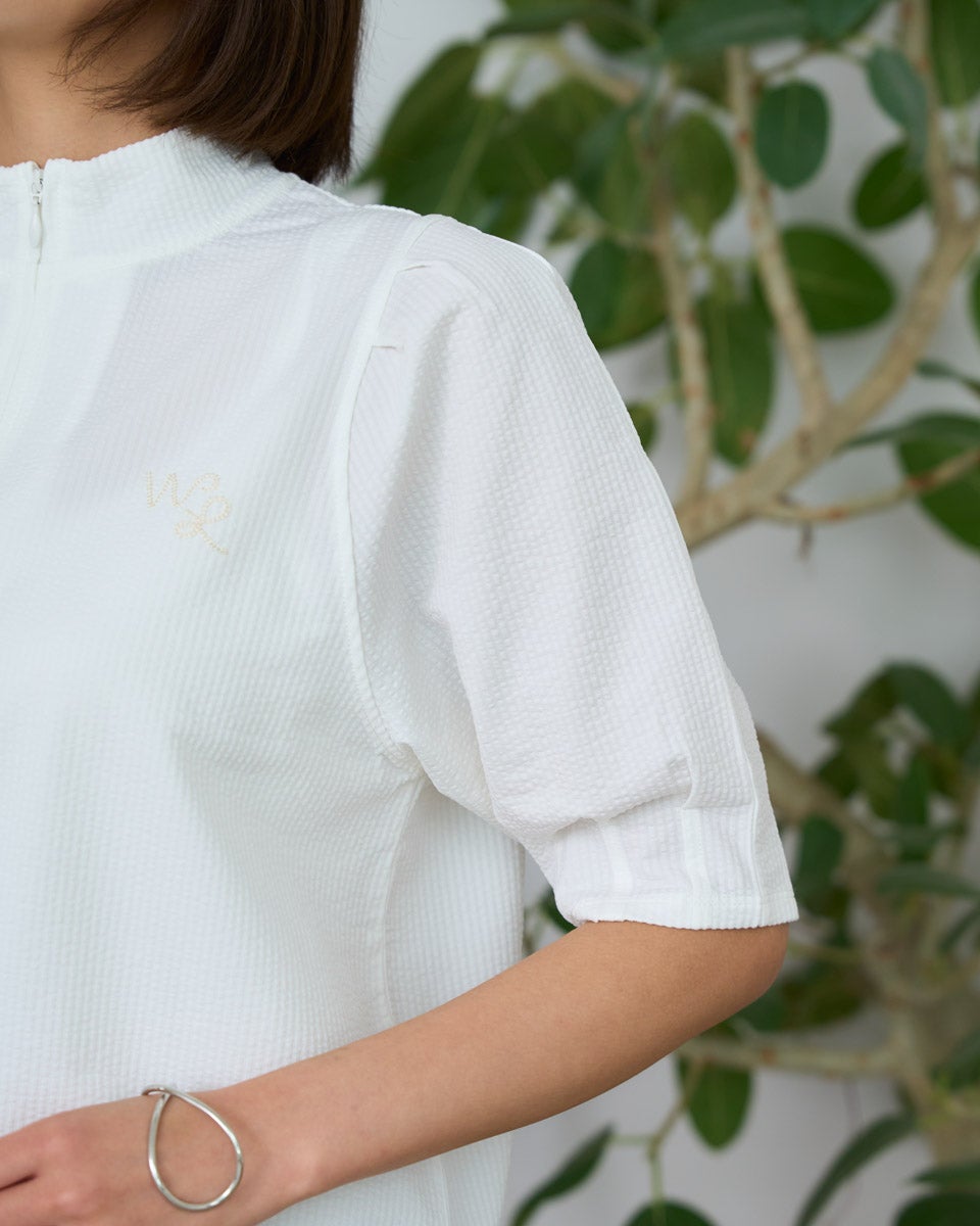 White LabelハイネックZIPアップカットソー | ゴールデンベアストア