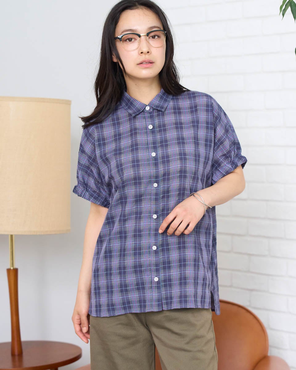 GoldenBear ゴールデンベア 接触冷感チェックシャツ