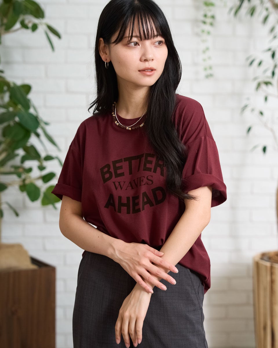 GoldenBear ゴールデンベア フロッキープリントTシャツ